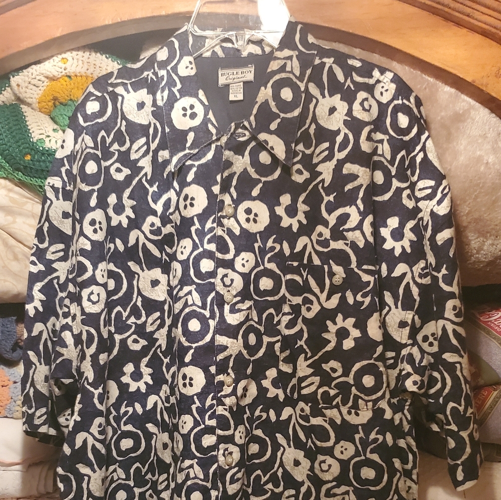 buggle boy  vintage 80s 90s skater button shirt